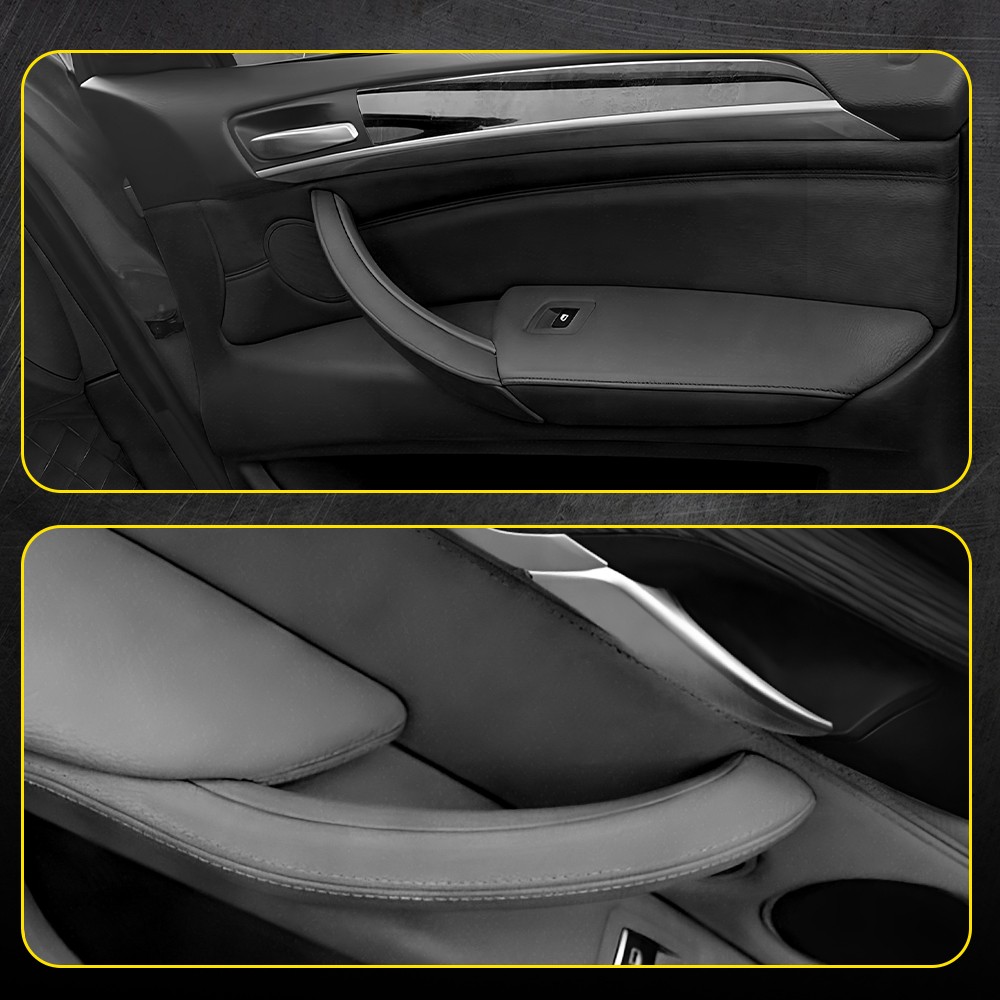 3x Interior Door Pull Handle Trim Cover for BMW X5 X6 F15 F16 14-18 Black 1~10X