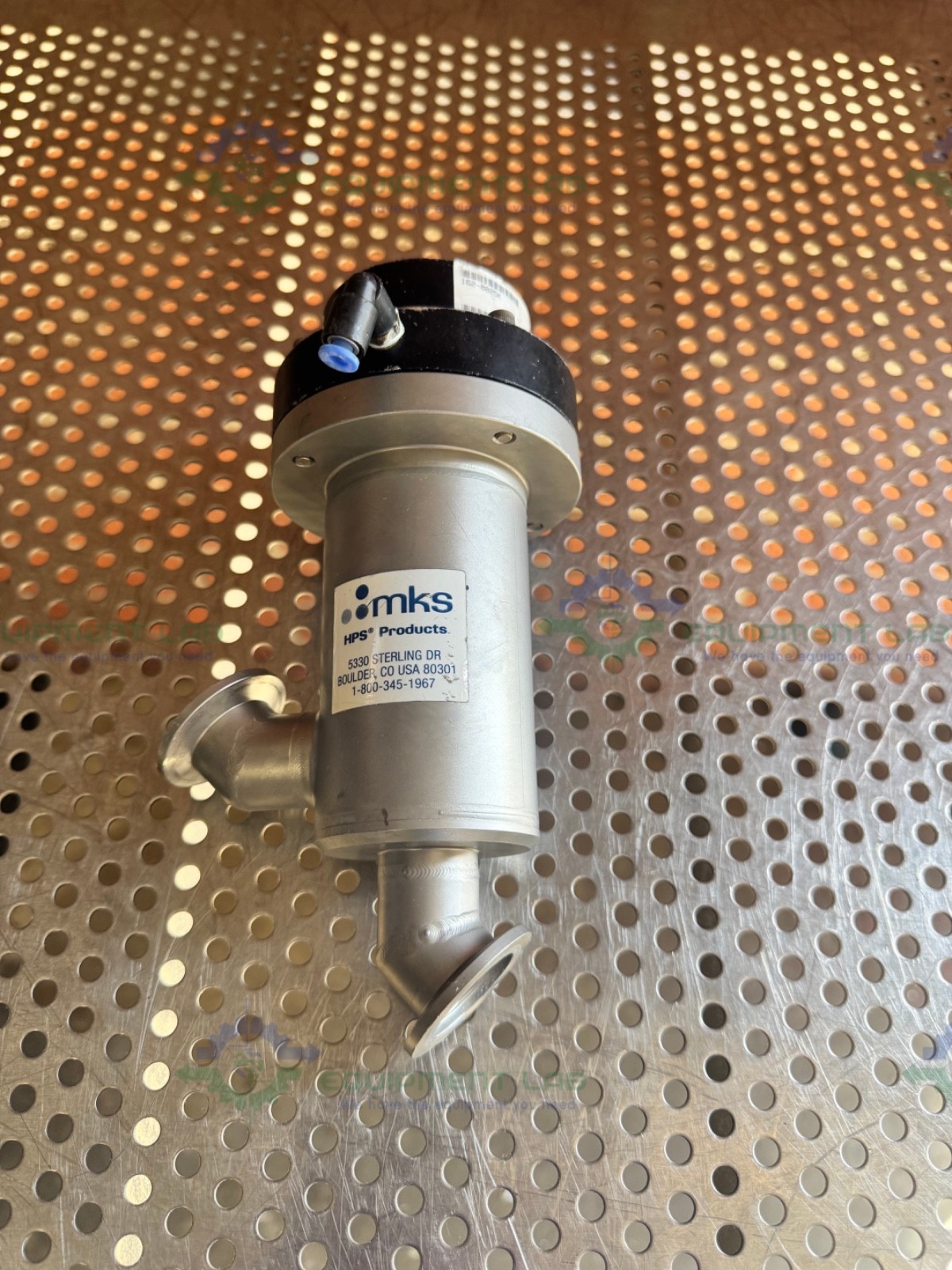 MKS 162-0025K Ultra-High Vacuum (UHV) Angle Isolation Valve w/ KF25 Fitting