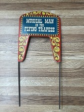 Vintage Musical Man On The Flying Trapeze Tin Sign off Toy