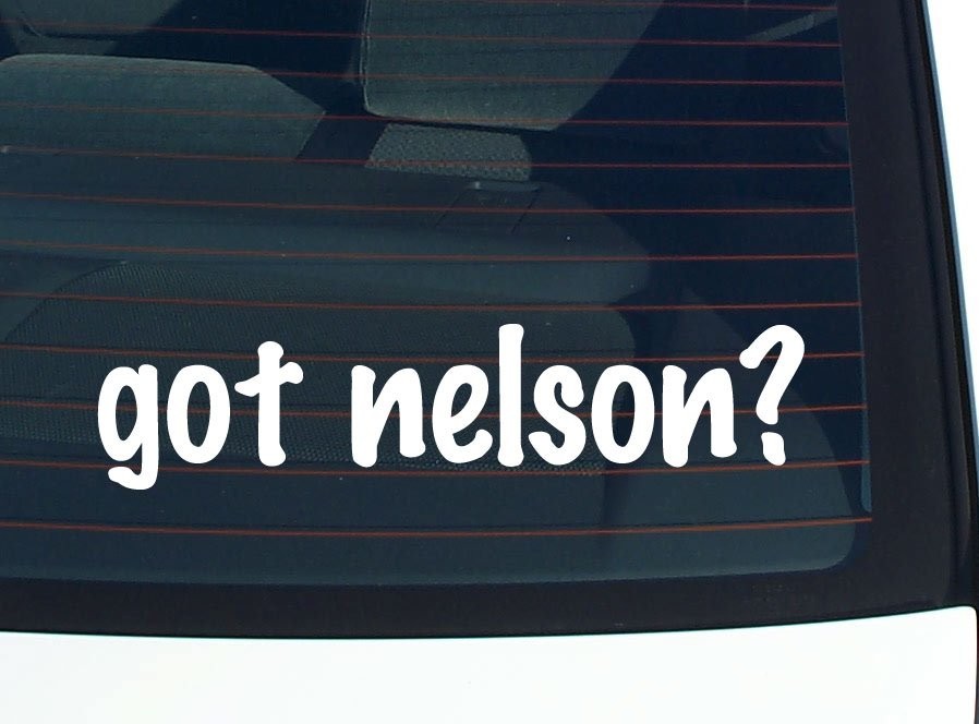 Nelson Funny Last Name Car Decal Bumper Sticker Vinyl Window Pride