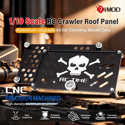 9IMOD 1/10 RC-Crawler Aluminium-Dachplatte mit Lagerrolle,Dachgepäckträger-Dekor