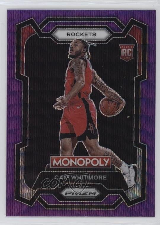 2023-24 Panini Prizm Monopoly Purple Wave Prizm Cam Whitmore #31 Rookie RC 12g7