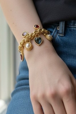 1980s Vintage Authentic Givenchy Gripoix Pearl Heart Charm