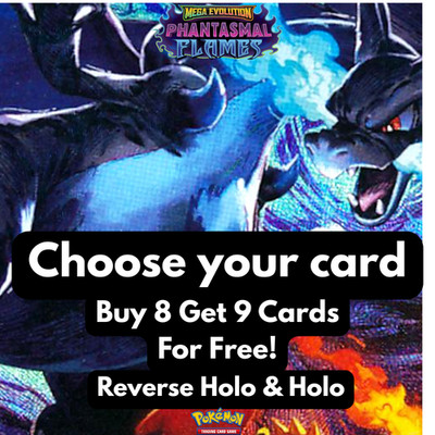 Pokémon TCG Phantasmal Flames   Choose Your Card: Reverse Holo & Holo!