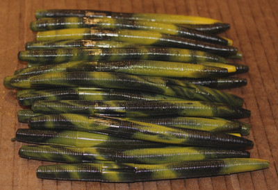 5'' Stick Senko Style Bumble Bee 100 count bag bulk Bass Plastic Worms