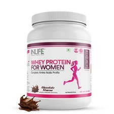 INLIFE Women's Whey Protein | Ayurvedic Herbs, 23g Protein, Omega 3+6 | 500g