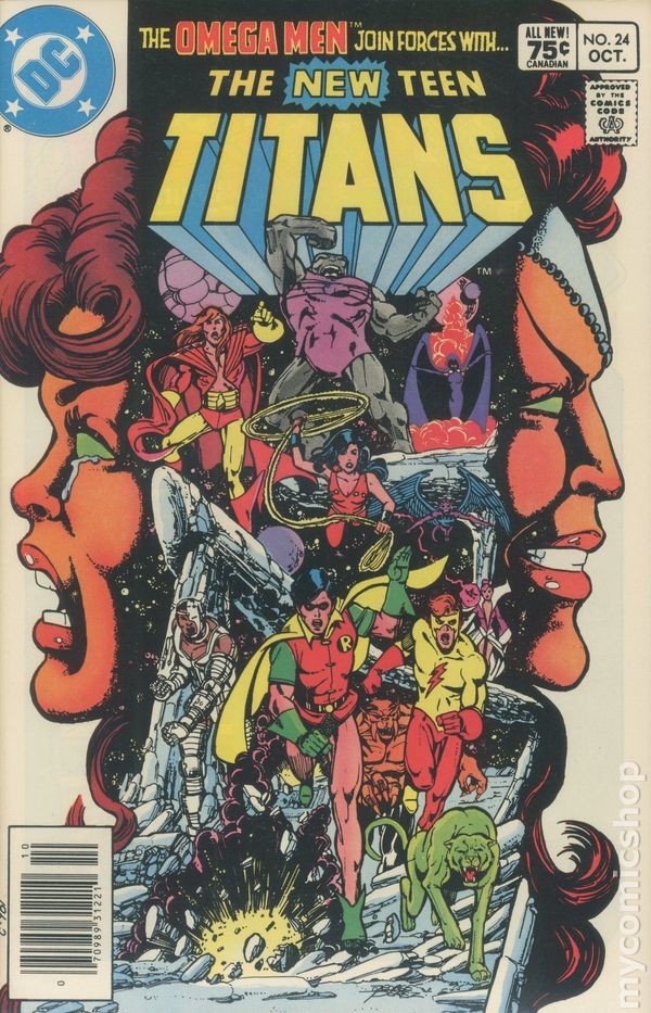 New Teen Titans Canadian Price Variant #24 GD/VG 3.0 1982 Stock Image Low Grade