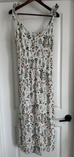 Tabitha Webb Floral Maxi Dress Women’s Large Ties V-Neck Boho Lined Summer