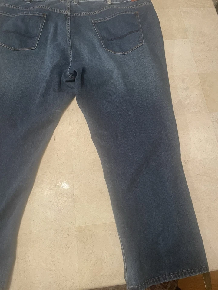 Pantalones de mezclilla Tommy Bahama de diseñador auténticos para hombre 48x30 azul lavado medio Foto 3 de 4