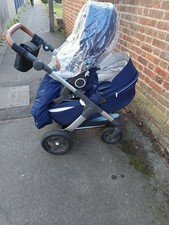 Stokke Trailz Navy Blue Pushchair Stroller - Original car seat adaptor included