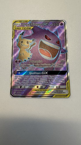 Gengar & Mimigma Tag Team GX Pokémon Karte 164/181