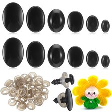 360pcs Safety Eyes and Noses, 6 Sizes Eyes for Crochet Animals, Stuffed Anima...