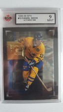 Daniel Sedin 1998-99 SPX Top Prospects Auto Rookie Hockey Card 638/1999 Graded 9