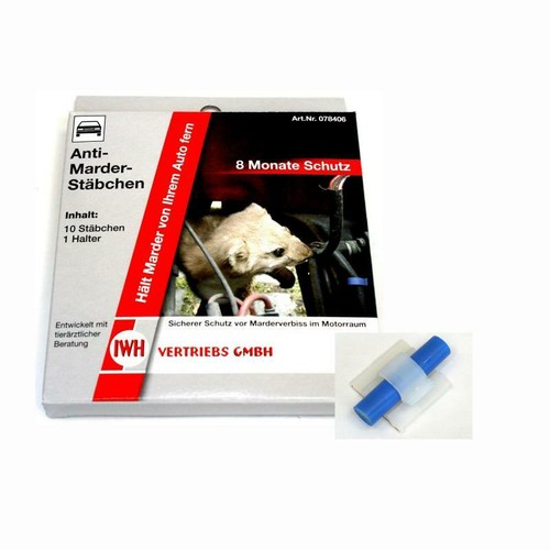 10 Anti Marder Stäbchen Marderschutz Marderstop ausreichend für 8 Monate Neu OVP