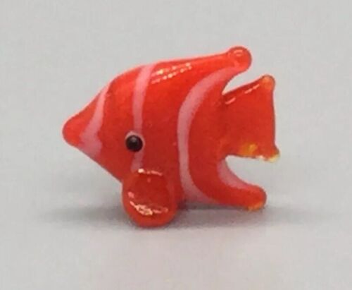 Figurine en verre entièrement miniature - poisson ange rouge - Photo 1 sur 4