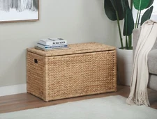eHemco Heavy-Duty Water Hyacinth Storage Trunk, Natural (Collectible) 5668