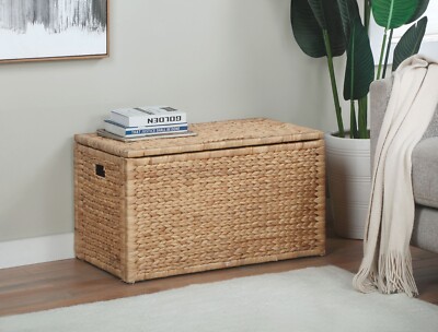 eHemco Water Hyacinth Storage Trunk, 30''x17.5''x17.5'', Natural (Collectible) 5668