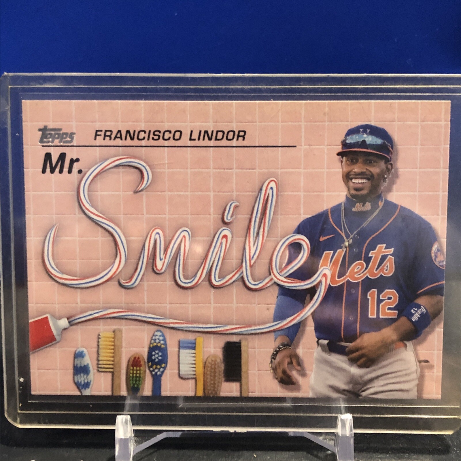 2023 Topps Series 1 Francisco Lindor MR. Smile AKA Case Hit Short Print