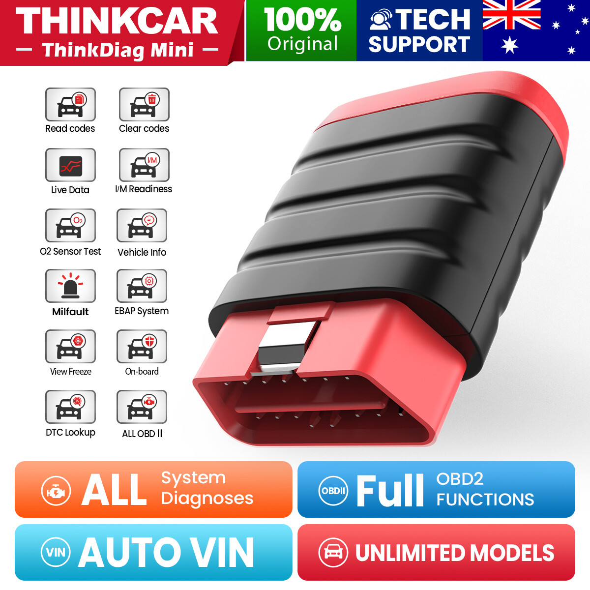 OBD2 Bluetooth Car Scanner Full Diagnostic Tool Clear Code&16pin