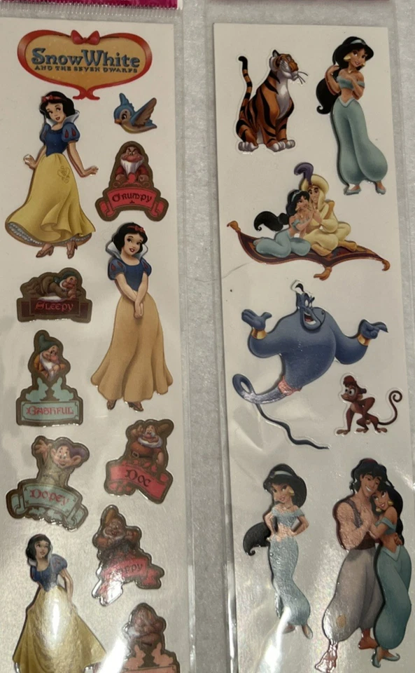 Disney Princesses /Scrapbooking - Snow White - Jasmine, Dimensional- RARE! HTF! - Image 2 of 4