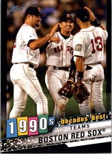 2020 Topps Series 2 BOSTON RED SOX DECADES' BEST TEAM 1990S BLACK #DB-80 /299
