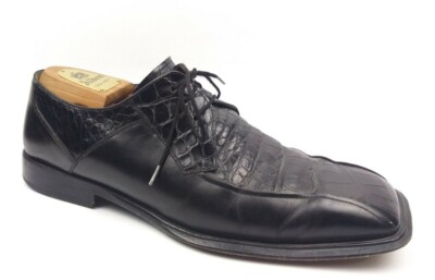 MEZLAN Terrassa Black Sz 10.5 M Men Square-Toe Genuine 