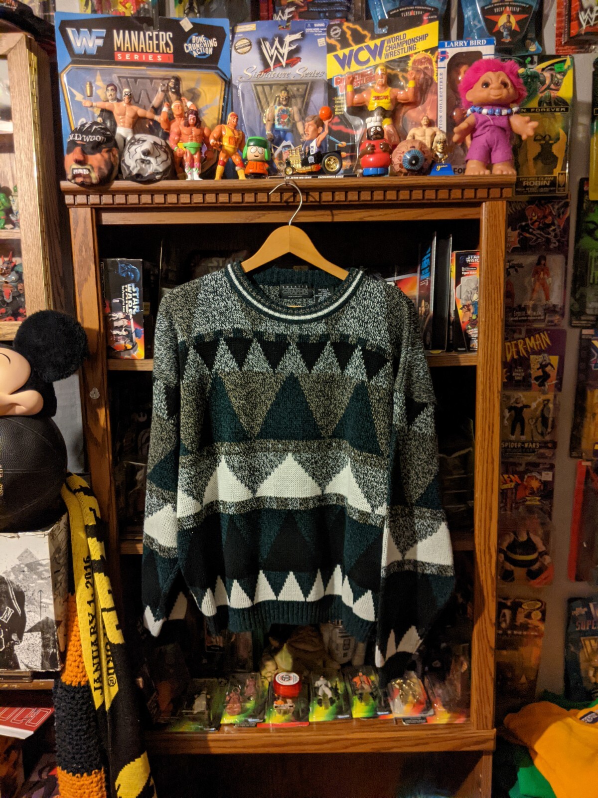 Vintage 90s Graphix Men's Multicolor Abstract Sweater… Gem