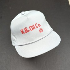 Vintage Amoco KB Oil Snapback Hat Gray Rope B...