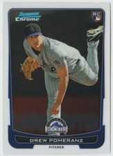 2012 Bowman Chrome #150 Drew Pomeranz RC - Colorado Rockies