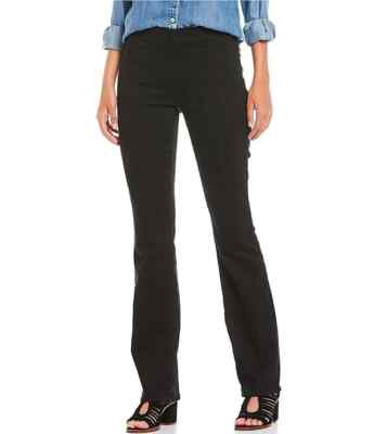 NYDJ L115721 Womens Black Marilyn Straight Leg Pull-On Jeans