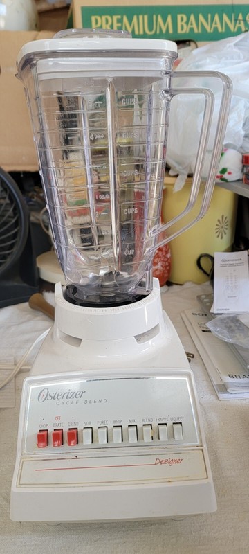 Oster Osterizer Cycle Blend 10 Speed Blender With Food Processory Vintage 