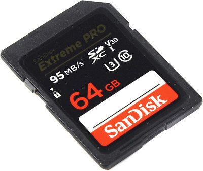 Sandisk 64GB Extreme Pro FS U1 4K HD SD card for Nikon D5600 D5500