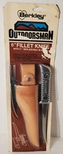 Berkley Outdoorsman Fillet Knife With 6” and 4” Blade And Leather Sheath NEW NOS