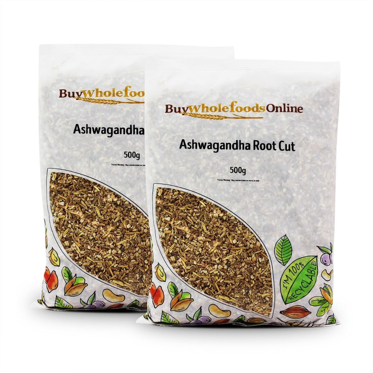 Ashwagandha Root Cut 1kg | BWFO | Free UK Mainland P&P
