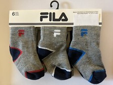 Fila Infant Children's Socks 6 Pairs 6 to 12 months