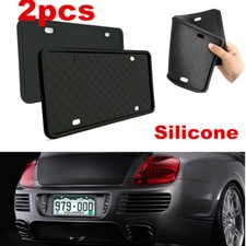 2x Accesorios de coche Soporte de matrícula delantero y trasero Soporte de montaje y tornillos
