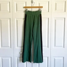 MICHI Carve Green Black Wide Leg Pull On Sweatpants Women's Size X-Small XS