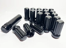 Fit 2018 & Newer Jeep Grand Cherokee Wrangler JL Lug Nuts 2” 14x1.5 Black 23Pc