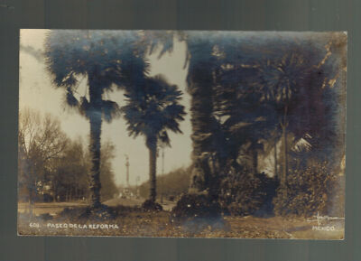 1935 Mexico City Real Picture Postcard Cover Paseo de La Reforma to USA