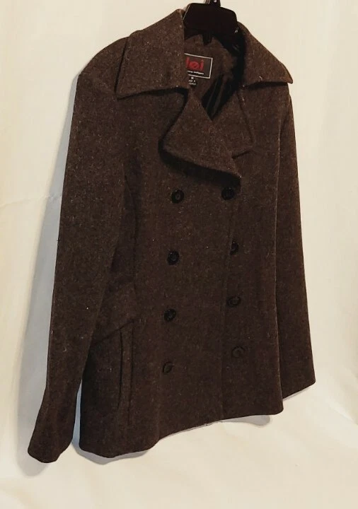  Chaqueta Abrigo Mujer Doble Pecho Guisante Gris Talla Mediana LEI WOOL  Foto 2 de 4