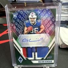 DALTON KINCAID 2023 Panini Phoenix Rookie Auto Dual Patch Green  /25  RAD-DK RPA