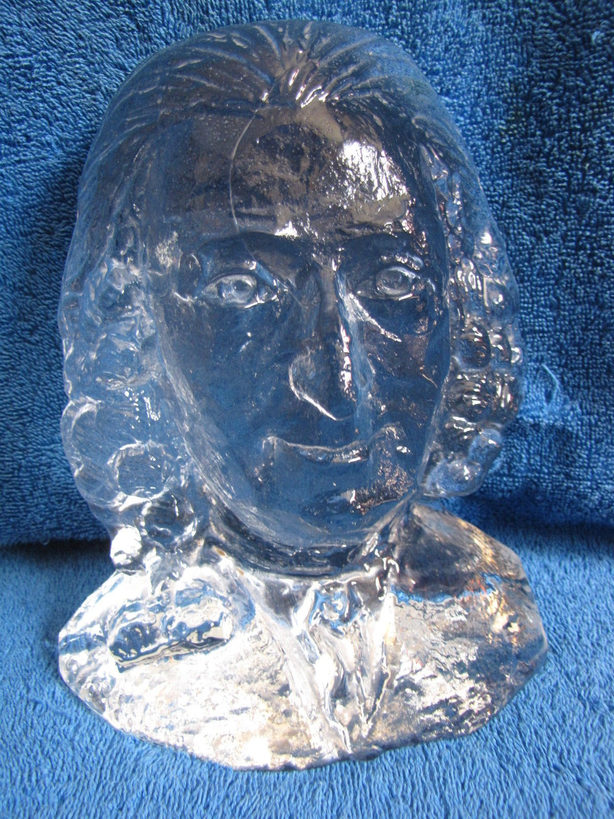 VTG Sweden Atelje engberg urshult glass figurine sculpture bust Carl XI Gustav