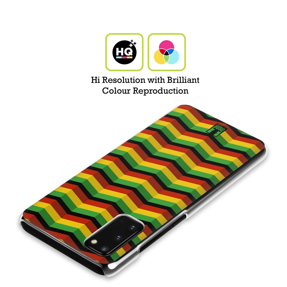 FUNDA TRASERA RÍGIDA HEAD CASE DESIGNS PATRONES DE COLORES RASTA PARA TELÉFONOS SAMSUNG 1 Foto 2 de 4