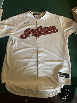 nike authentic baseball jersey clevlend indians size large