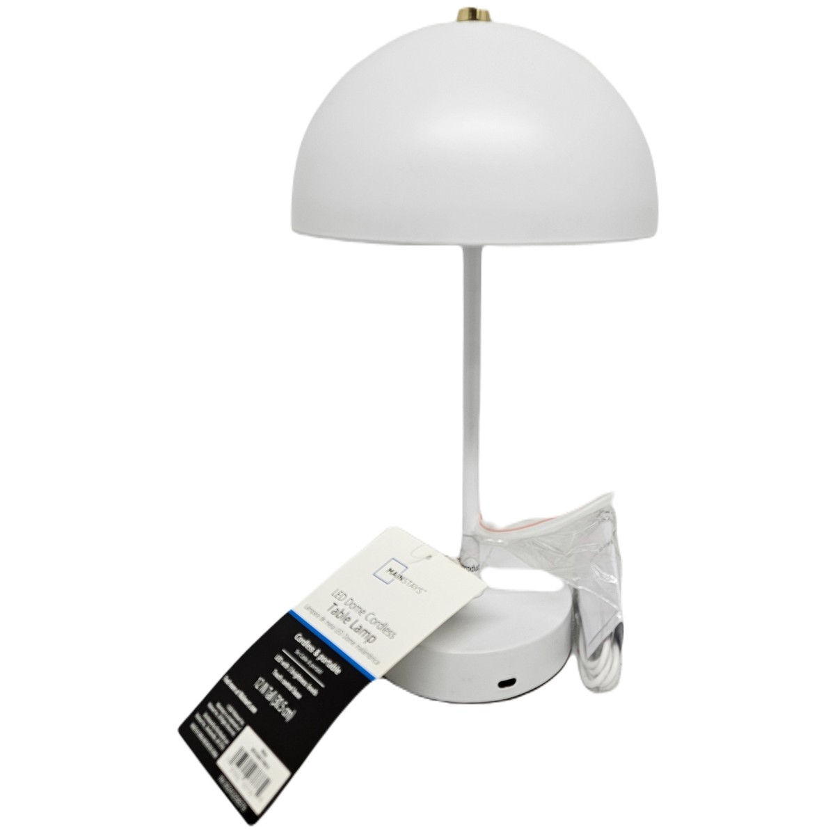 Mainstays LED Dome Cordless Table Lamp