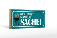 Holzschild Spruch 27X10 Cm Grillen Ist MäNner Sache Holz Deko Schild Wooden Sign
