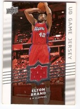 ELTON BRAND JERSEY 2008-09 UPPER DECK UD GAME JERSEY GA-EB CLIPPERS BULLS DUKE