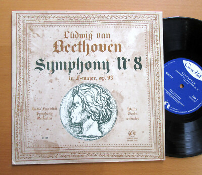 DM 197 Beethoven Symphony no. 8 Walter Goehr NEAR MINT 10'' VInyl Concert Hall