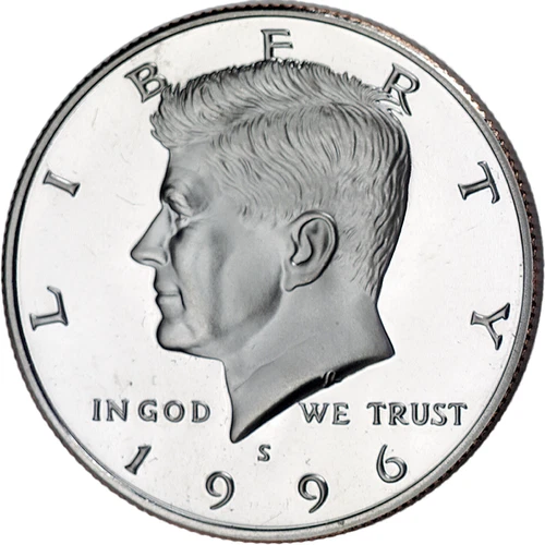 1996 S SILVER PROOF KENNEDY HALF DOLLAR