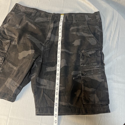 OP Camouflage Cago Shorts Mens 46 Color Green & Gray Multi Pocket Outdoors - Picture 8 of 11